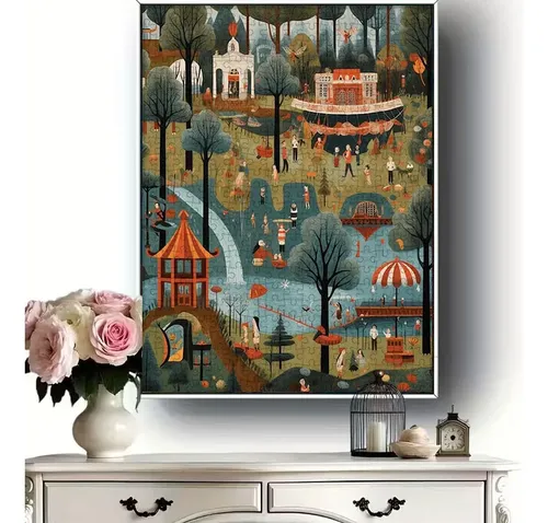 Puzzle De 1000 Piezas – Grecia Symi Town – 70x50 Cm – Incluye Póster – Regalo Para Adultos