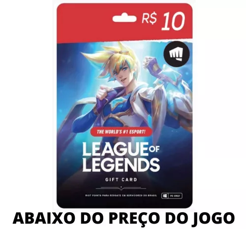 Cupom De 10% De Desconto Em Qualquer Conta - League Of Legends Lol - DFG