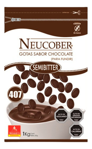 Cobertura Chocolate Neucober, Vegano,sin Gluten, Monedas