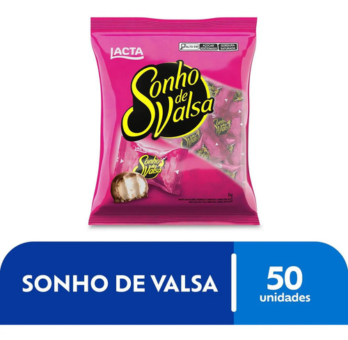 Wafer Recheado Sonho de Valsa Sabor Chocolate - Pacote 1kg