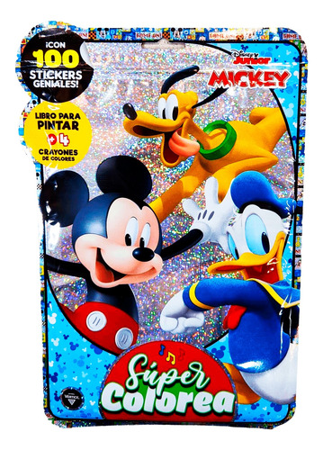 Libro P/ Pintar Super Colorea Mickey Disney Junior - Premium