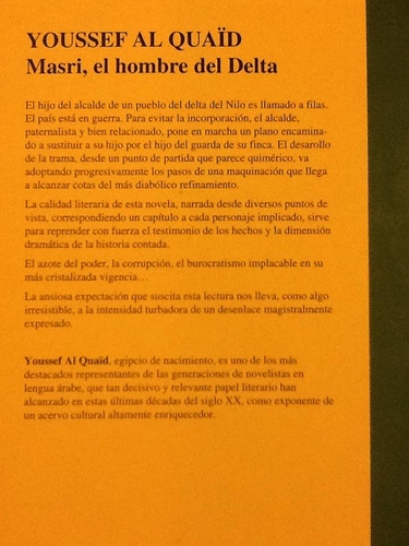 Masri, El Hombre Del Delta - Youssef Al Quaïd (Usado)