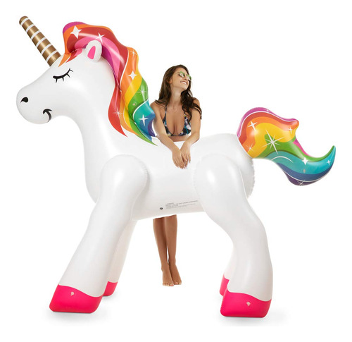 Vickea Rociador Inflable Grande De Unicornio Arcoiris, Asper