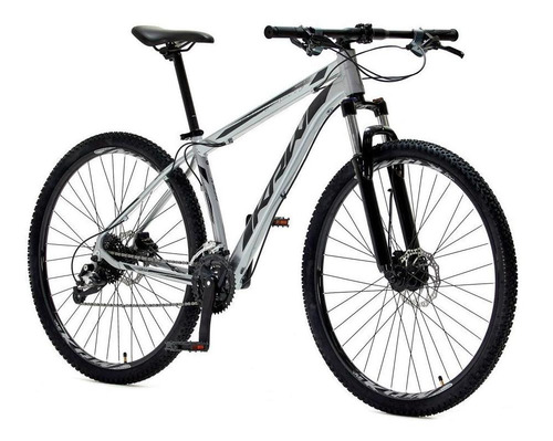Bicicleta Aro 29 Krw Spot Alum Shimano Acera 27v Trava Sx13 Cor Prata/Preto