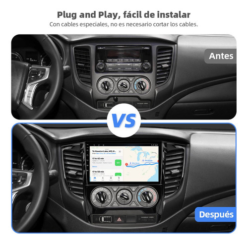 C: Estéreo 4+64g Para Mitsubishi L200 2016-2019 A/c Manual