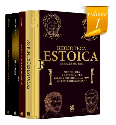Biblioteca Estoica: Grandes Mestres Volume I - Box com 4 Livros - Aurélio, Marco - Camelot Editora - Capa Mole