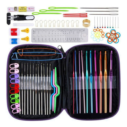 100 Unids/set Herramienta For Tejer Suéter 22 Metal Crochet