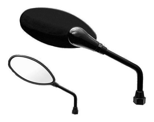 Espelho Retrovisor Option Preto Lente Convexa - Par