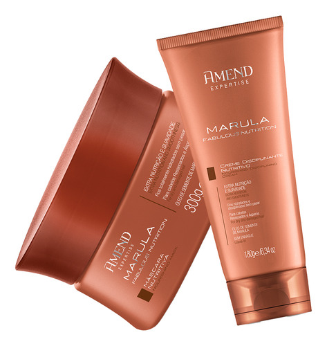 Kit Máscara + Creme Disciplinante Marula Fabulous Amend 180g