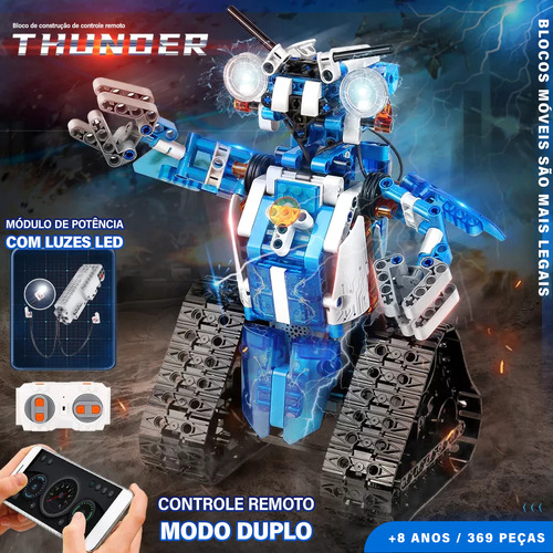 Camewin Blocos Construção Brinquedo Robô Relâmpago 369 Peças