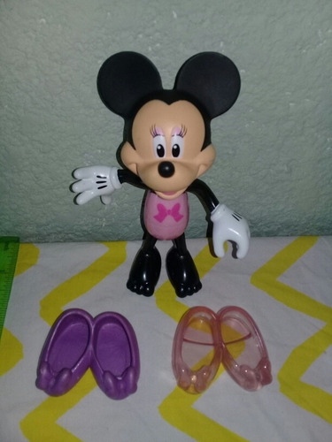Minnie Mouse De Plastico Articulada Disney (Usado)