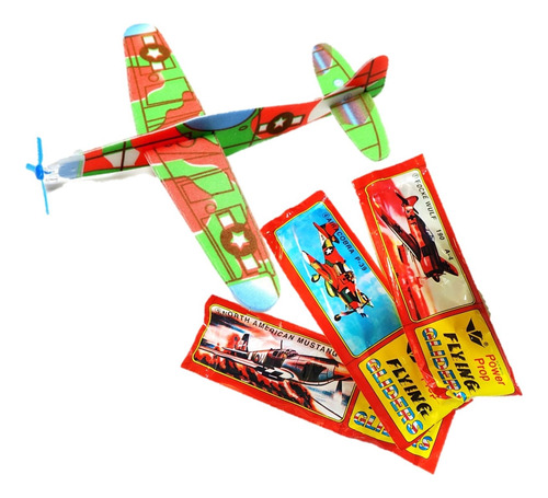100 Avion Flying Glider Juguete Piñata Bolo Cumple Kermes Fe