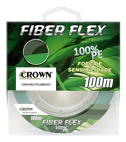 Linha Multifilamento Crown Fiber Flex 0,28mm 40lbs 100m