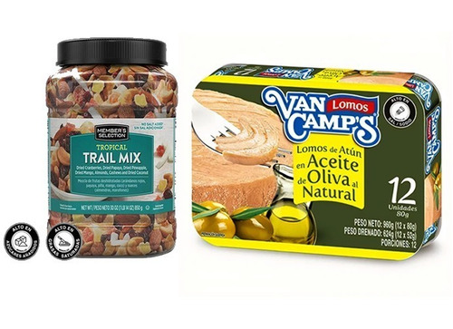 Combo Trail Mix Tropical Y Atun En Aceite De Oliva