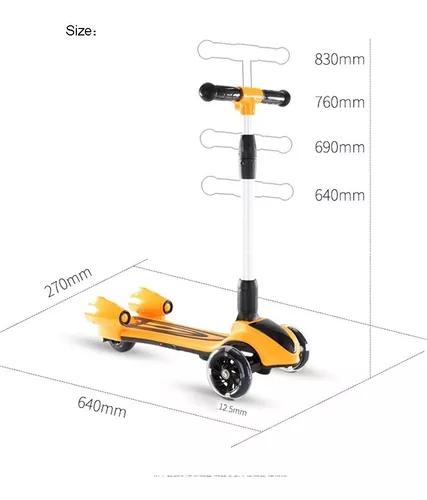 Monopatín Patineta Niña Niño Scooter 3 Llantas Bebe Humo Usb Fucsia - La  Tiendita del Bebé