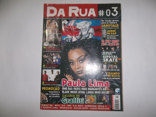 Revista Da Rua Nr 3 Paula Lima Sabotage Rappin Hood