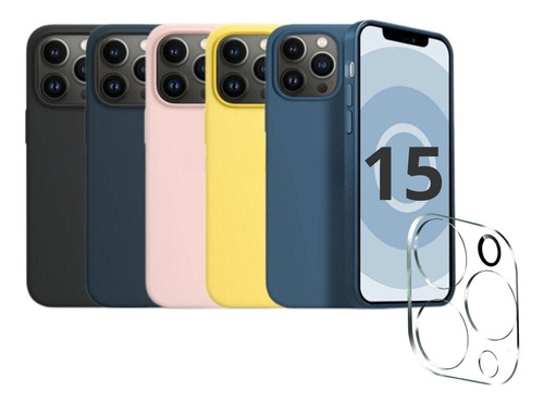 Case Capa + Película Para iPhone 15 15 Pro Plus E Pro Max