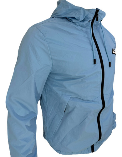 Chamarra Impermeable Hombre Ligera Gorro Desmontable Slim
