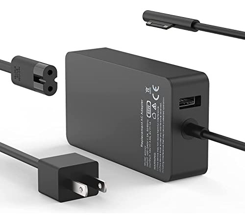 Cargador De Portatil Para Surface Pro De 65 W Color Negro