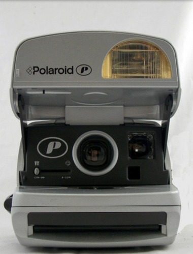 Câmera Polaroid Silver One Step Auto Focus 600 Vintage