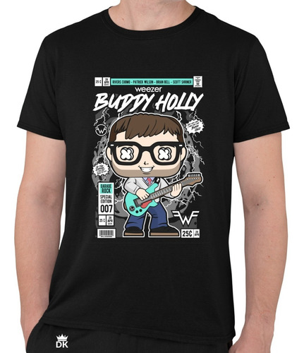 Polera Algodón Funko Pop Con Diseño De Buddy Holly