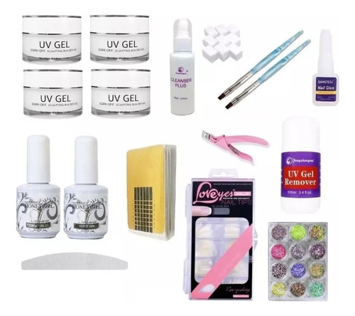 Kit Para Uñas Gel Uv Profesional, Manicure