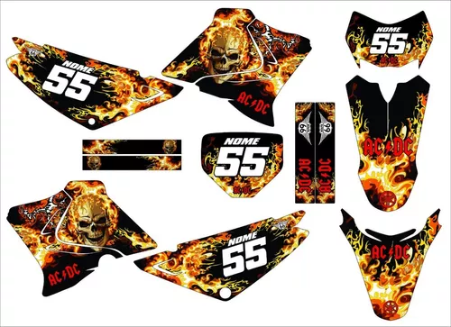 Adesivos Moto Cross Trilha Xtz 125 20mm Personalizada Lm248