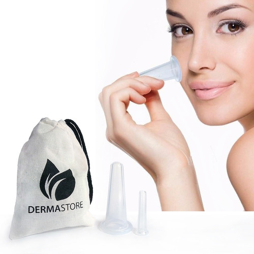 Set 2x Copa Ventosa Facial De Silicona Cara Rostro Cupping Momento De Aplicación Día/noche Tipo De Piel Todo Tipo De Piel