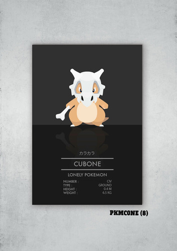 Cuadros Poster Pokemon Cubone 40x60 (one 8)