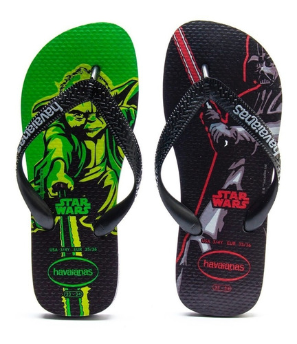 Sandália Havaianas Star Wars Jedi Vs Sith Original Tam 45/46