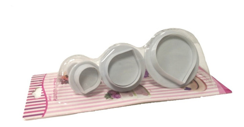 Set 3 Cortantes Petalo Gota Rosa Flor Fondant Porcelana Fria