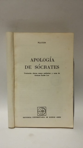 Apología De Sócrates, De Platón, Trad. Eggers Lan, Mb!