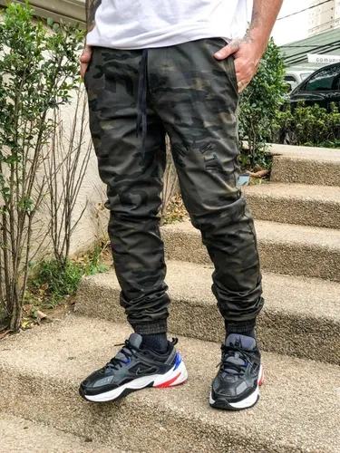 Calca Sarja Jogger Mafiusu Verde Camuflada I Envio Imediato