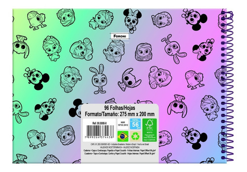 Imagem 2 de 2 de Caderno Cartografia E Desenho Mickey Mouse E Doorables