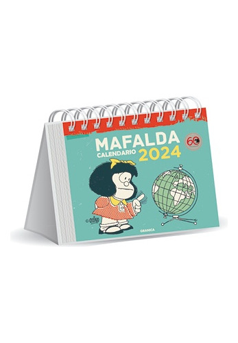 Mafalda Calendario Escritorio 2024, Turquesa - Quino