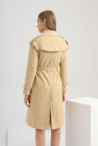 Chaquetón De Mujer De Cintura Larga De Algodón De Moda