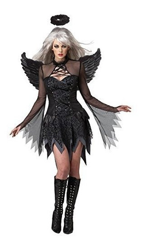 Disfraces De California Fallen Angel Dress, Negro, Traje X-l