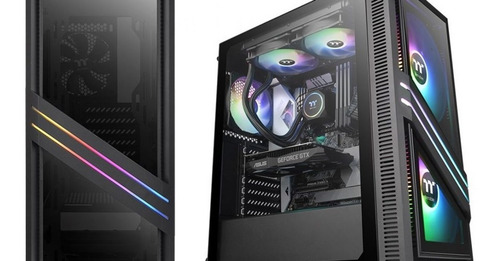 Imagen 8 de 10 de Gabinete Gamer Thermaltake Versa T35 Tg Vidrio Templado Rgb