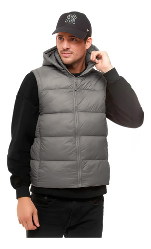 Chaleco Campera Hombre Impermeable Capucha Premium Importado