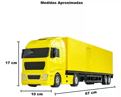 Caminhão Carreta Diamond Truck Baú - 67cm - Roma Brinquedo