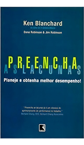 Preencha As Lacunas, de K BLANCHARD. Editorial Record, tapa mole en português