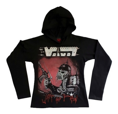 Voivod War And Pain Polo Capucha Mujer Small [rockoutlet]