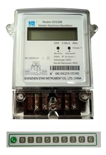 Medidor Digital De Energía Eléctrica Monofásico WIFI 65A – 220v – Ofession