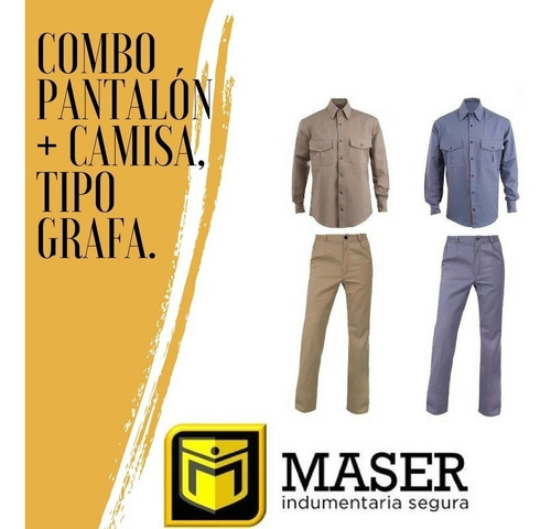 Combo Camisa + Pantalón Gabardina Maser Tipo Grafa.