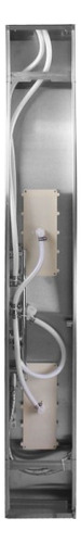 Ducha Vertical Com Hidro Cascata E Led Square Inox Escovada