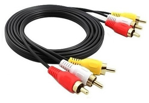 Cable De Video Rca 3x3 Audio Video 3 Metros Calidad Blister