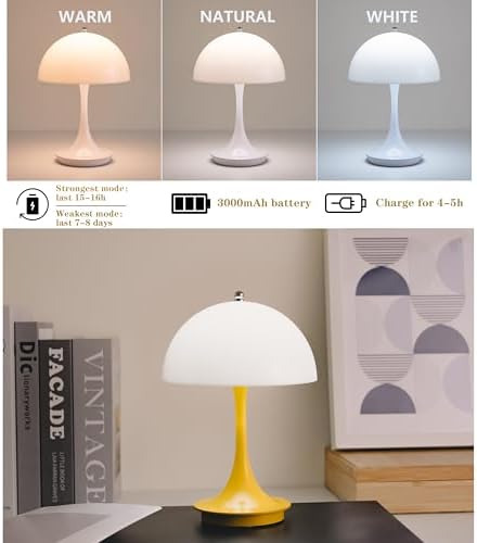 Modernas Lámparas De Mesa Con Forma De Hongo, Inalámbricas,