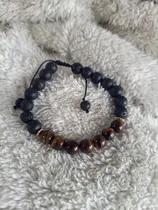 Comprar Pulsera Ojo De Tigre Onix, Piedra Volcánica  X 2und