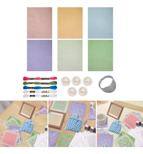 Material De Plantilla De Sashiko Herramientas Bordado De C