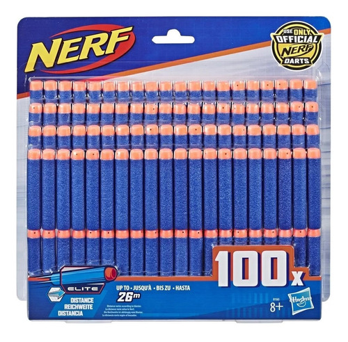 Paquete de recarga Nerf Elite Launcher con 100 dardos Hasbro B1565